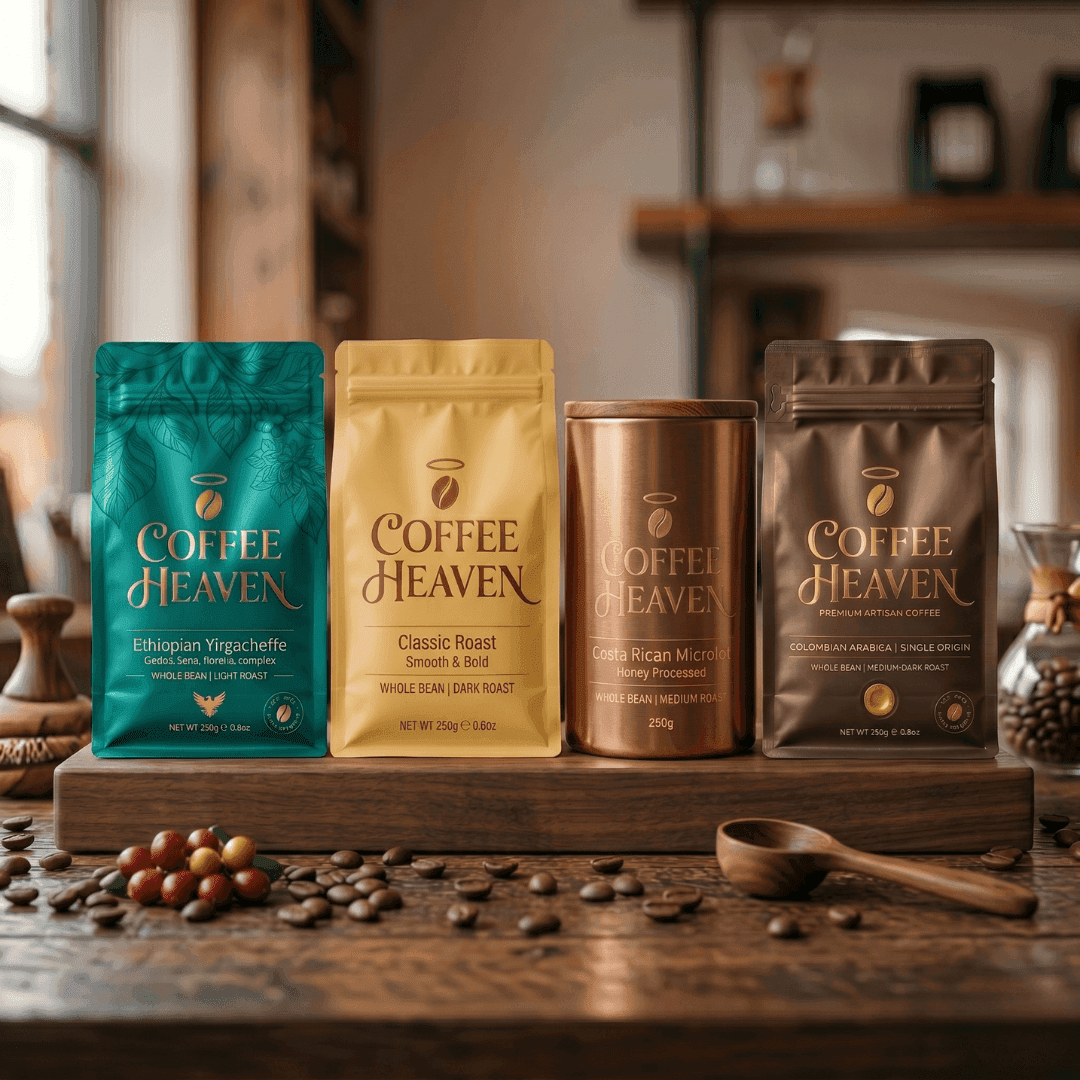 The Full Collection — all four Coffee Heaven single-origins
